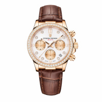 Жіночий годинник Pagani Design PD-1730 Gold-Brown з сапфіровим склом та хронографом