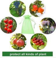 Мешочки сетка из органзы для защиты винограда от насекомых 10*15 см, зеленые, золото