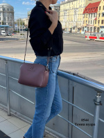 Темна пудра — три окремих відділення на блискавці - стильний, жіночий, молодіжний та практичний клатч (0544)