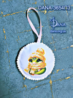 Пошита ялинкова прикраса під вишивку бісером