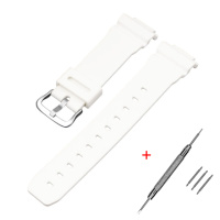 Ремінець для Casio G-Shock DW-6900 White SI білий поліуретановий (1051-0818)