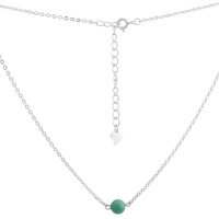 Серебряное колье CatalogSilver с бирюзой, вес изделия 2,39 гр (2146872) 400450 размер