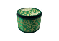 Парчовий бокс для співаючої чаші діаметром до 13 см зелений