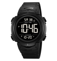 Чоловічий спортивний годинник Skmei 2304BKBK All Black з електронним циферблатом та водонепроникністю 5 ATM