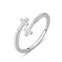 Серебряное кольцо CatalogSilver с фианитами, вес изделия 1,29 гр (2082156) adjustable размер