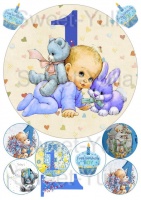 Вафельные картинки на тему: Рождение, крестины, причастие, годик...