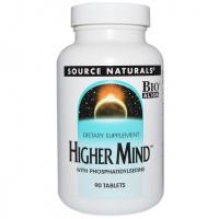 Улучшение Работы Мозга, Higher Mind, Source Naturals, 90 таблеток