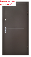 Двері вхідні GALICIA Modern Base RAL 8019 Темний дуб 860x2050 АКЦІЯ