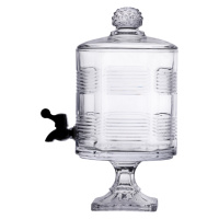 Лимонадница с краном на подставке стеклянная 4.5 л прозрачный HP-19-2