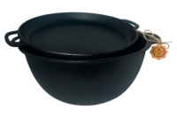Казан чугунный Мy-dishes 400мм x 18л татарский (14.4кг) с крышкой-сковородою (V18CP)