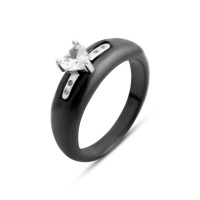 Серебряное кольцо CatalogSilver с керамикой, вес изделия 3,92 гр (60001941) 18 размер