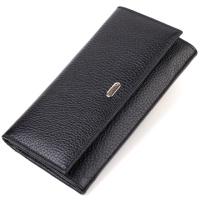 Функціональний гаманець для жінок з натуральної шкіри 721822 Чорний