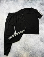 Однотонний костюм футболка штани з лампасами