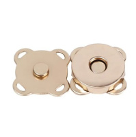 Кнопка магнитная пришивная. Размер -14мм. Цвет - золото.