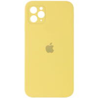 Чохол для iPhone 11 Pro Silicone Case Square Full Camera Protective (AA) (Жовтий / Canary Yellow) - купити в SmartEra.ua