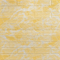 Декоративна 3D панель самоклейка 700х770х3мм Мармур жовтий (062-3) SW-00000694