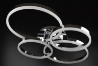 Люстра потолочная LED с пультом A8008/2+2-ch Хром 11х63х83 см.