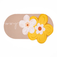 Коврик универсальный овальный влагостойкий Бежевый HP-42-15BE