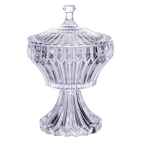 Конфетница на ножке с крышкой 17×27 см круглая HP-19-149RB