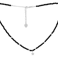 Серебряное колье CatalogSilver с натуральным шпинелью, вес изделия 6,64 гр (2101277) 450500 размер