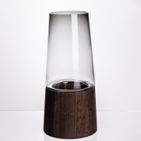 Ваза для цветов круглая стеклянная 29 (см) декоративна ваза 2 (л) из толстого стекла HP-19-161-1