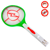 Мухобойка электрическая Rechargeable Mosquito Hitting Swatter Зеленая с белой ручкой, ракетка мухобойка (NS)