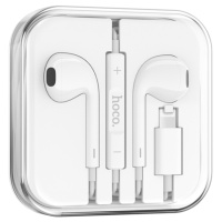 Наушники проводные HOCO M111, разъем Lighting, 1.2m, White, Box