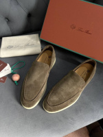 Лофери Loro Piana Summer Walk коричневого кольору ob391