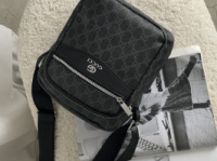 Чоловіча сумка мессенджер через плече Gucci чорний