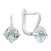 Серебряные серьги CatalogSilver с натуральным топазом 4.513ct (2188223)