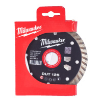 Диск алмазний MILWAUKEE DUT 125 діаметр 125мм (керамічна плитка/чистий різ)