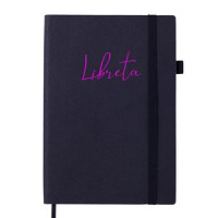 Блокнот діловий LIBRETA А5, 96 арк., лінія, обкл. штучна шкіра, чорний