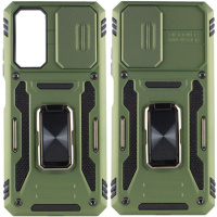 Ударостійкий чохол Camshield Army Ring для Xiaomi Redmi 10, Оливковый / Army Green - купити в SmartEra.ua