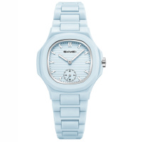 Жіночий годинник Skmei 2678BU Light Blue з нейлоновим ремінцем та мінеральним склом