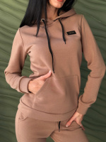 Теплий спортивний костюм «Whisper» оптом | Батал 50-52, Капучіно