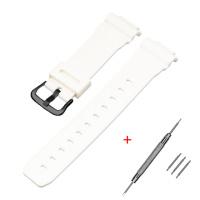 Ремінець для Casio G-Shock DW-6900 White BK білий поліуретановий (1051-0827)