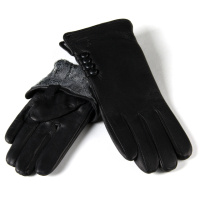 PODIUM Перчатка Женская кожа Holms 16-1 black махра Распродажа