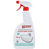 Спрей для чистки ванн San Clean Prof Line для мытья акриловых ванн 750 г (4820003544235)