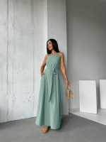 Жіночий літній сарафан максі «Charlotte» оптом | Норма і батал Оливковий, 46-48