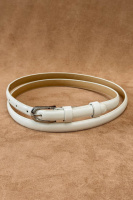 Ремінь жіночий лаковий, колір білий, 196R1010W31