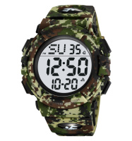 Чоловічий спортивний годинник Skmei 2322CMGN Camo Green з електронним циферблатом та підсвічуванням