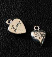 Металлическая подвеска «сердце »  Размер -15*12мм. Цвет - серебро. Цена указана за 1 шт