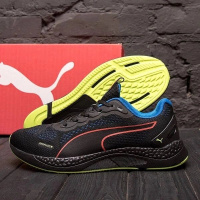 Мужские кроссовки сетка Puma Black 2172-3 чёрные