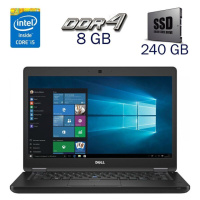 Ультрабук Б-класс Dell Latitude 5480 / 14« (1366x768) TN / Intel Core i5-7200U (2 (4) ядра по 2.5 - 3.1 GHz) / 8 GB DDR4 / 240 GB SSD / Intel HD...