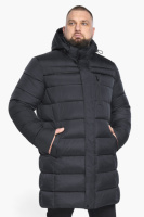 Куртка мужская большого размера Braggart зимняя удлиненная с капюшоном - 51864 цвет графит