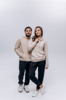 Костюм чоловічий (unisex) беж/чорний двохнитка