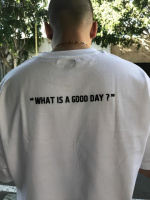 Футболка з ДТФ принтом - Білий - 57-496