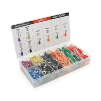 Набор клемм/наконечников 1280шт  (E0508v-200, E7508b-200, E1008y-200, E1508bl-150, E2508gr-250, E4009o-150, E6012g-80, E1012r-50) в боксе
