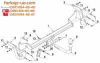 Тягово-сцепное устройство (фаркоп) Peugeot 308 (hatchback) (2013-...)