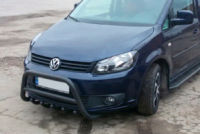 Кенгурятник WT003 Black (нерж) для Volkswagen Caddy 2010-2015 гг